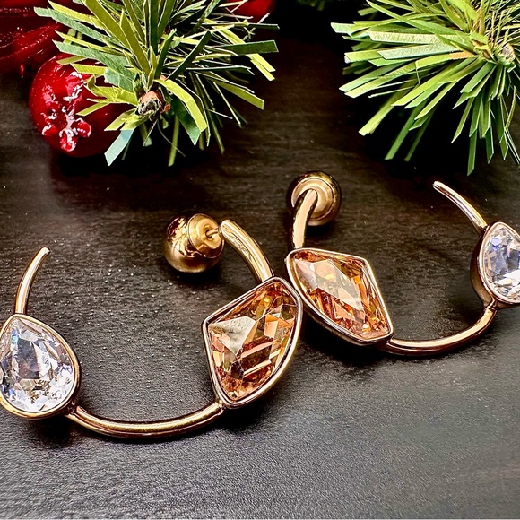 Swarovski Atelier Gold Hoops - Picture 2 of 7